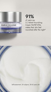 1.1K views · 15 reactions | A cleaner formula. The same beloved performance. 5 | Velvet Nourishing Cream NUTRI’VITAL is enhanced with jojoba oil, apricot kernel oil, and a plant-derived cyclic peptide for radiant, replenished skin. Discover more at mariagalland.com 懶 #ParisianSkincare #MariaGallandParis | Maria Galland Paris | Facebook
