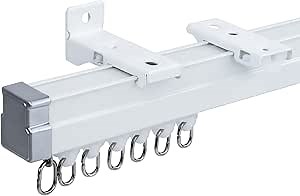 Aluminum Ceiling Curtain Track - Flexible and Bendable for Windows, Showers, Hospitals, RVs, and Bunks - Wall or Ceiling Mount