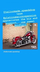 @tailormade.speedshop team #platinumairsuspension appreciates the biz and support.. one sweet #softail | Platinum Air Suspension | Facebook