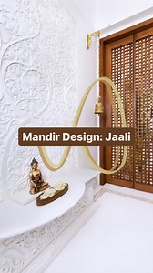 Mandir Design: JAALI Jaali, intricate lattice patterns, grace Indian temple interiors, symbolizing celestial connection, craftsmanship, and divine intricacy. They allow light and air, maintain privacy, and evoke a serene ambiance with their interplay of light and shadow. In essence, Jaali embodies spiritual symbolism and architectural beauty in temple design. Follow @furniturefactoree #reelsinstagram #reelsindia #interiordesign #interiørtips #tipsandtricks #instagood #instadaily #gurgaon #delhin