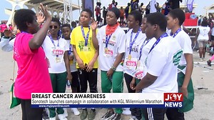 1.5K views · 16 reactions | Breast cancer awareness: Sonotech launches campaign in collaboration with KGL Millennium Marathon. #JoyNews | JoyNews | Facebook