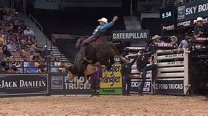 Jet Airliner takes flight and leaves Mason Lowe on the ground. Last Cowboy Standing | Las Vegas' #HelldoradoDays | http://bit.ly/1SMVb8g | PBR