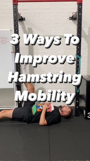 3 ways to increase your hamstring mobility 🔥 Getting movement into your hamstrings during rehab doesn’t need to be difficult, especially at home 🏠 1. This can be done using a squat rack, doorway, pillar (anything sturdy and allows you into this position). Straighten as far as you comfortably can and bring the opposite leg up to meet it! You don’t have to bring it all the way to the top, find what you like and work there 💪🏻 2. Double Leg hinge, keep your chest proud, hands to the side of the 
