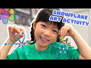 DIY Snowflake ornaments activity for kids!