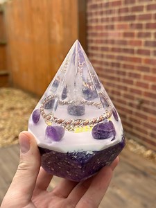 Orgonite® DODECAHEDRON Pyramid,orgone Energy Pyramid,clear Quartz,amethyst Crystal,energy Healing,double Tensor Ring,meditation,sleep Better - Etsy