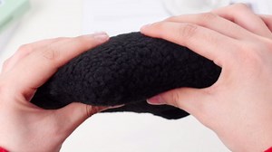 Menkxi Small Middle Finger Decorative Pillow 13.78 x 9.84 in Funny Shaped Sherpa Fleece Throw Pillow Warm Soft Emoticon Cushion Middle Finger Decor for Couch Gag Gift(Black)