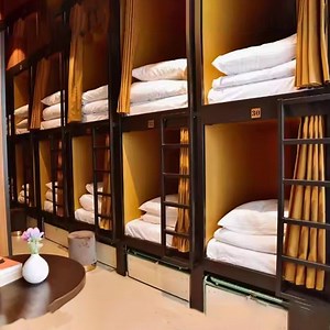 [Hot Item] Sleep Capsule Pod Hotel Beds, Factory Manufacturer Metal Bunk Bed with Storage