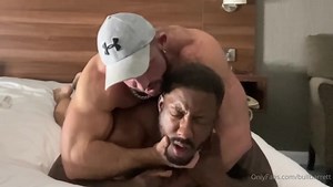 Breeding a black muscle hunk - Bull Barrett - Watch gay porn for free on GayForFans.com