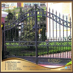 [Hot Item] High Quality Galvanized Wrought Iron Wall Fencing Swing Driveway Gates