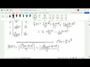 Applications of Taylor Polynomials and Approximate Integration