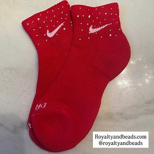 Red Rhinestone Socks - Etsy