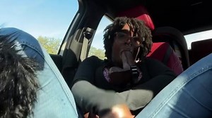 esha mae vs 2 dicks in the car (public car squirt)