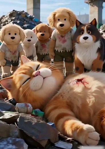 The Orange Cat broke his wife's affair, but put himself in danger...#fyp #cartoon #funny #cutecat #funnyvideos