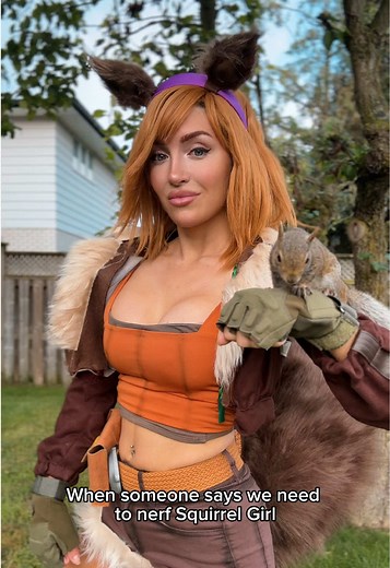 Squirrel Girl Cosplay in Marvel Rivals Gameplay