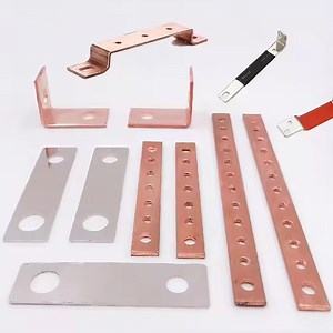 Customized Factory Tin Plated Brass Busbar Copper Clad Busbar Electrical Bus Bar Connections Tinned Flat Copper Busbar Connector