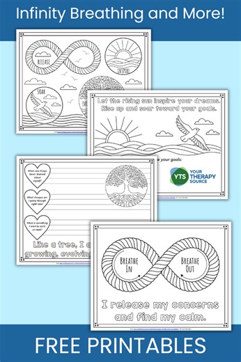 1K views | Our Infinity Breathing Free Printable is here to guide mindful breathing with a calming infinity symbol ♾️ at its center! Perfect for helping kids, teens, and adults relax, manage emotions, and find their inner calm. | Your Therapy Source | Facebook