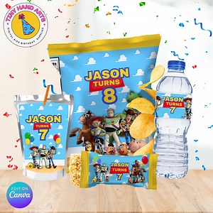 Toy Story Birthday Party Package: Printable Party Labels (digital File Only) - Etsy Canada