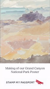 Stamp My Passport Grand Canyon National Park Poster – Illustrated Travel Wall Art Print for Home, Camper, Office | Arizona Desert & Wilderness Decor | 8x10 Unframed | Made in USA