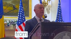 🇷🇴 🇺🇸 The U.S. Secretary of Homeland Security, Alejandro Mayorkas, speaking at the celebration of Romania's National Day in Washington, DC in 2023, about his Romanian heritage and the touching moment when he received from Ambassador Andrei Muraru a copy of his Romania-born grandfather's birth certificate. | Ambasada României în Statele Unite ale Americii / Romanian Embassy to US