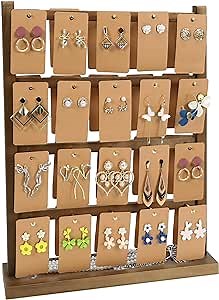 ZYP Earring Display Stand, Wood Organizer for Retail Store, Portable Table Displays for Jewelry Storage, Ideal for Home or Business