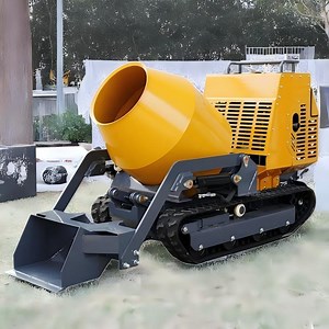[Hot Item] All Terrain Cement Concrete Mixer Small Crawler Automatic Cement Mixer 750kg Construction Machinery Construction Cement Mixer