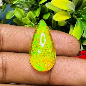 Cabochon jaune Aurora Welo poire opale, 16,35 carats - Etsy France