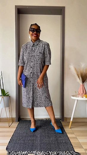 Sheath button up dress 👗 Size: Medium Price: R350 📲: 0623309520 | Vintage Muse Elegance