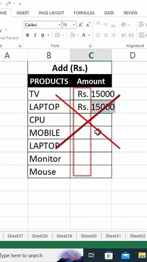 Add Rs. Before in ms excel | Rupee symbol in ms excel | Excel Interview Question | #msexceltips #shorts #viral #reels | #excel #MSExcelshortcut | ms Excel hacks | #excelshortcutkeys #deepakyadavsir | Microsoft Excel | Data entry in ms excel | #DataEntry how to add Rs. before numbers | Deepak Yadav Sir