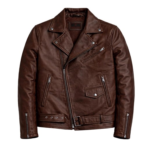 Chocolate Brown Leather Biker Jacket – Classic Motorcycle Style for Men - Etsy