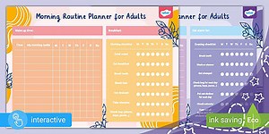 Morning and Evening Routine Planner for Adults