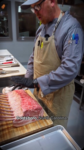 If you haven’t tried our pork chop yet, you’re definitely going to want to after this! 🥩✨ We source our pork locally from Chester Farms in Goldsboro and are featuring a dry-aged 10-bone pork rack that’s nothing short of perfection 🤤 This beautifully marbled chop is sous vide for two hours to lock in all that juicy flavor, then finished with a perfect sear. Trust us, it’s a must-try!👌 | Lilyann's Steakhouse