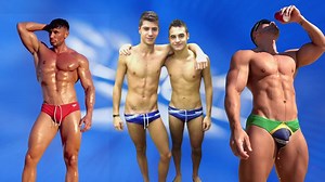 COMPILATION : BEAUTIFUL AND ATHLETIC YOUNG BOYS WEARING SWIM-BRIEFS.