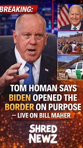 Tom Homan didn’t mince words while appearing on Real Time with Bill Maher. Homan said Joe Biden was the first president to enter office and deliberately leave the border unsecured, arguing the shift was intentional, not accidental. A blunt claim. A debate that isn’t going away. #BorderCrisis #Immigration #USPolitics #RealTime #Accountability | Shred Newz