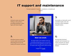 It support - One Page Template by Nicepage