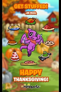 Thanksgiving is right around the corner! 😱 It's a season to be thankful, merry, and full of stuffing! No, not the plushie kind! 🦃 What will you be feastin' on this Thanksgiving? 💛 | Neopets