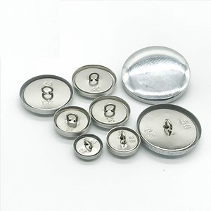 [Hot Item] Wholesale Metal Aluminum Sublimation Blanks Fabric Covered Buttons for Clothing