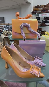 18 reactions | Shoes £44.99 Bag £34.99 #wedding #new #yellow #orange #gold #pink #blue #springsummer | Cordners Shoes Portadown | Facebook