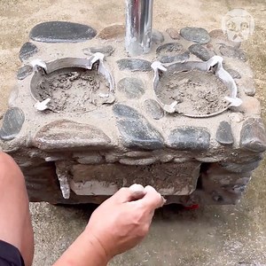 Making a firewood stove out of stones & cement | I Am A Woman | Facebook