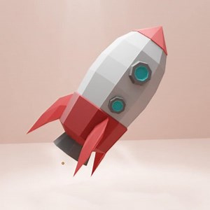 DIY Papercraft Rocket: 3D Rocket Ship Model (PDF Template) - Etsy UK
