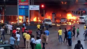 182K views · 1.6K reactions | Three fire units are now trying to extinguish the blaze at the Heaven's FESCO gas station in Mandeville, Manchester. Several cars have also been trapped on the property. The fire has since spread to an adjacent complex. Curious onlookers have converged nearby. | Jamaica Gleaner | Facebook