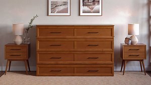 AFI, Tahoe Queen Platform Bed with Set of 2 Under-Bed Storage Drawers, Grey