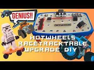 DIY monster jam play table and skate park #hotwheels #lightningmcqueen #monsterjam #techdeck #diytoy
