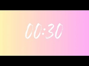 30 Second Silent Countdown Timer | No Alarm | Calming Focus Timer for Study, Class, or Meditation