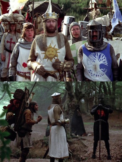Monty Python and the Holy Grail (1975)🎥💫#funniestmovieclipsever #70s #funny #genx #comedy #spoof #comedy #comedia #funnyshorts #comedyreels #funny #trending #trendingreels #relatable #foryou #reels #viralvideochallenge | Classic Film