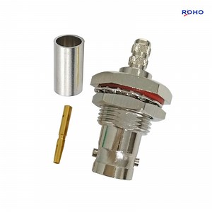 [Hot Item] BNC Female Straight Bulkhead Connector Crimp Solder Attachment for Rg58 Cable