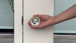 Vintage Crystal Glass Door Knob with Privacy Lock – Satin Brass Interior Knob for Bedroom or Bathroom