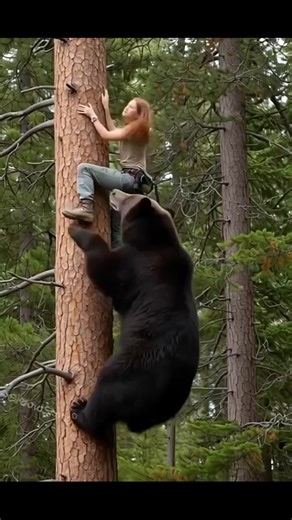 9.6K views | Woman Stuck in Tree While Massive Bear Climbs After Her. But What Happend...see more.   …See more. | Holy Cross Catholic Charismatic Renewal Ministry | Facebook