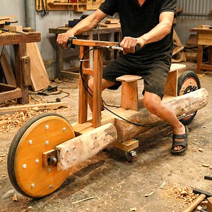 5.1M views · 38K reactions | 70-Year-Old Built a Motorcycle for His Son from One Garden Log #fblifestyle #homemade #diy | ND - Woodworking Art | Facebook