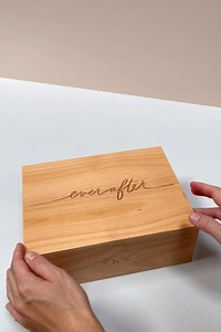 Ever After Wood Keepsake Box [Personalized Custom Gifts, Anniversary, Wedding, Memory]