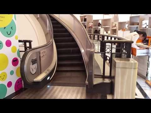 Spiral curved escalator